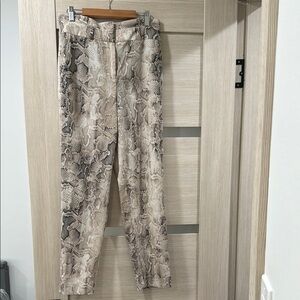 White House black market the Tapered ankle Snakeskin women Pants